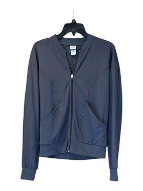 Champion Womens Full Zip Activewear Jacket Size Small Gray Running Lightweight